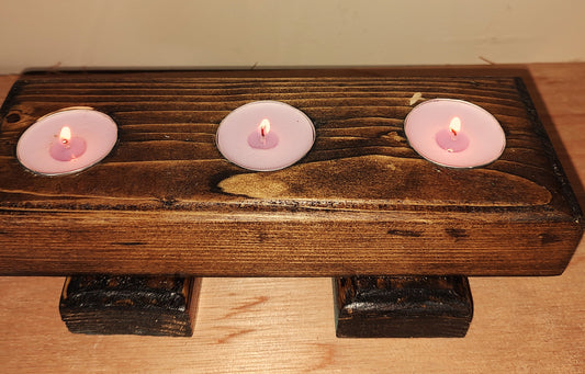 Three Tea light Candle Holder