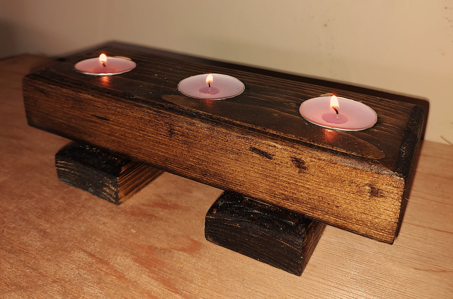 Three Tea light Candle Holder
