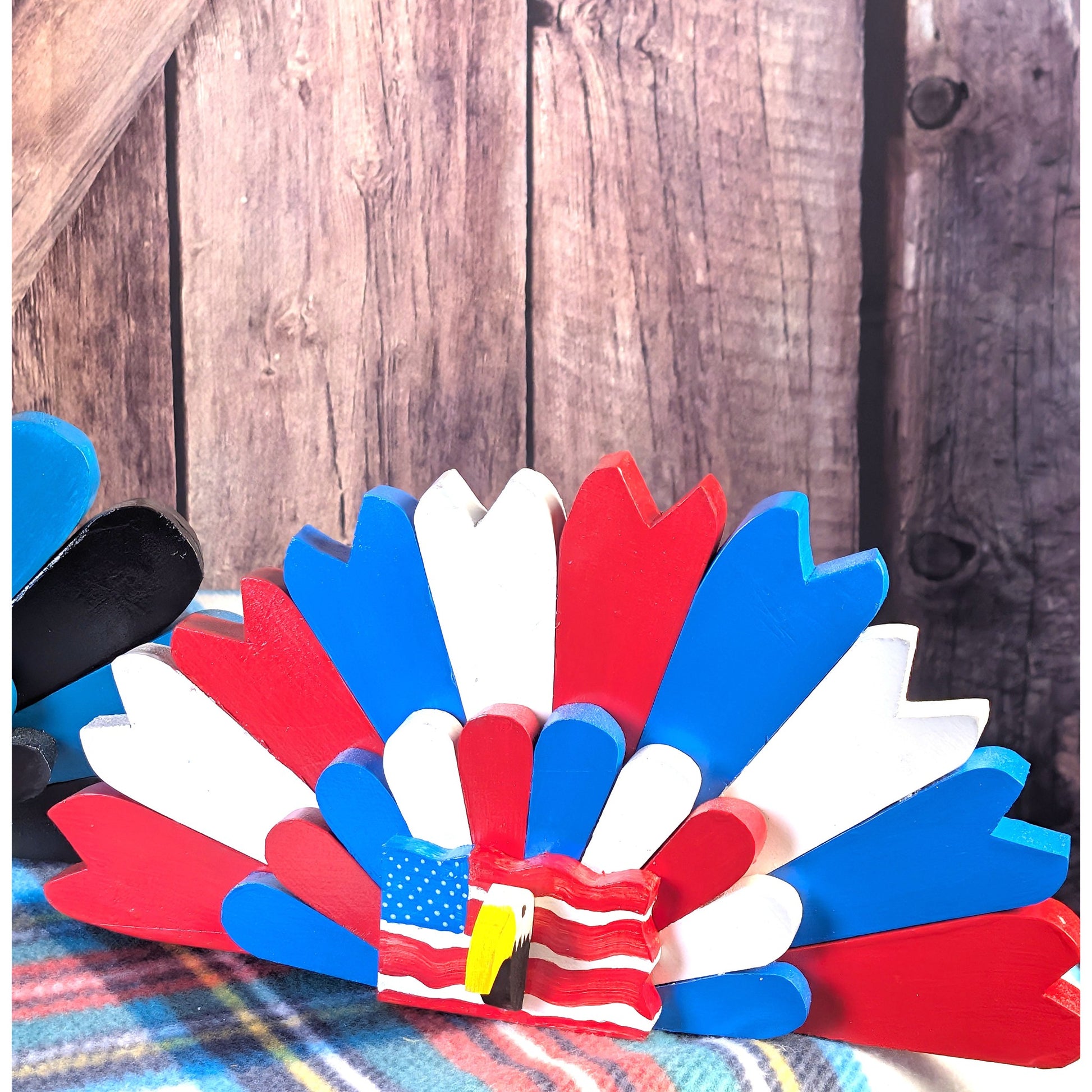 American Flag Turkey Table Display