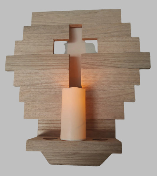 Cross and Candle Holders