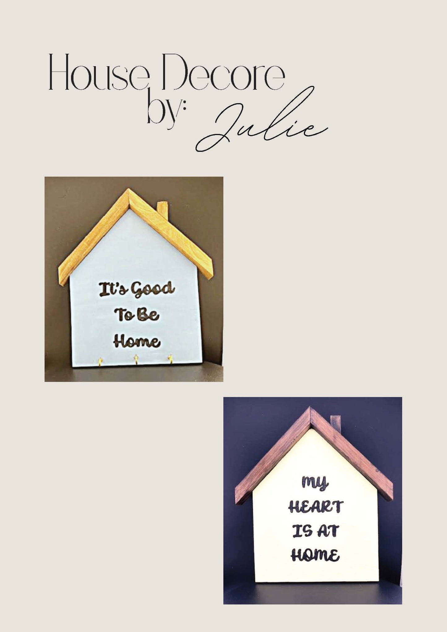Decorative wall houses with warm sayings