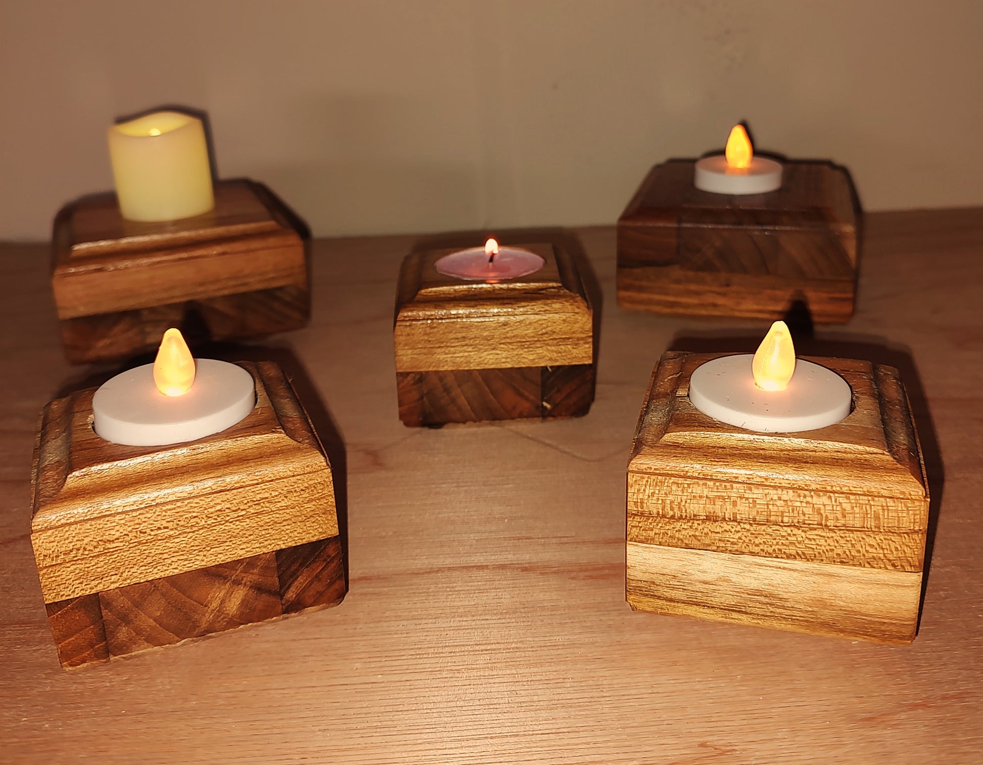 Wood Candle Holders Custom Made